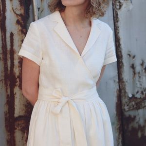 Grey Offon Wrap Dress